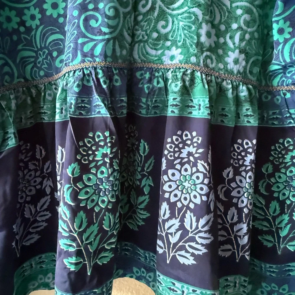 Karma Highway Floral Teal & Blue Women's Top - Size OS - Picture 6 of 10